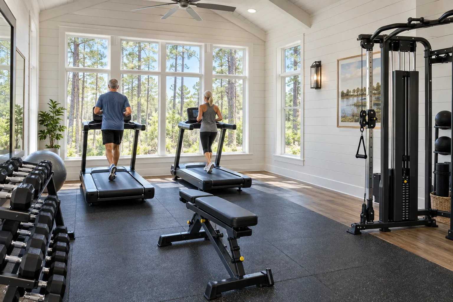 Concept rendering of the fitness room